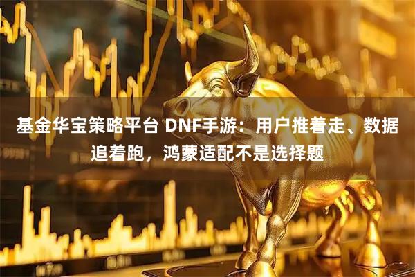 基金华宝策略平台 DNF手游：用户推着走、数据追着跑，鸿蒙适配不是选择题